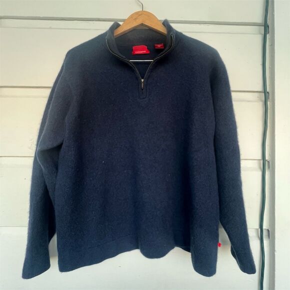 Izod Boys XL Blue Cashmere Half-Zip Pullover Sweater - Picture 1 of 3